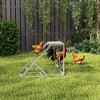 Skyzone Chicken Activity Center with Swing, Platform & Perches - Yellow Fir Wood Coop Toy for - 2 of 4