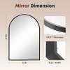 Lyngins Arched Bathroom Mirror, Bathroom Wall Mirror, Anti-Fog HD Explosion-Proof Bathroom Decor, Metal Frame Vanity Mirror for Bedroom/Living Room - 3 of 4