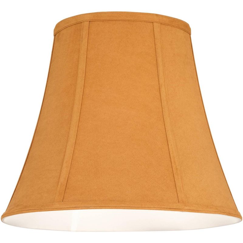 Springcrest Bell Lamp Shade Rust Medium 8" Top x 14" Bottom x 12" Slant x 11.5" High Spider Replacement Harp and Finial Fitting, 4 of 8