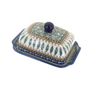 Blue Rose Polish Pottery 295 Ceramika Artystyczna Butter Dish - 1 of 1