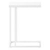 FONTOI C-shaped Side Table, Bedside Table with Felt pads, Snack Stand for Living Room, Bedroom, White, 18.5"*25.25"*10.25" - 4 of 4