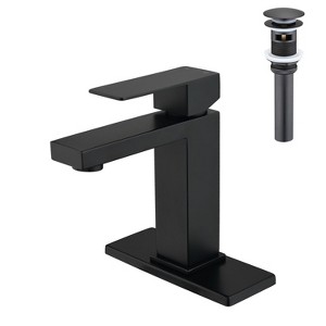PAGED Bathroom Faucet with Pop-Up Drain, Single Handle Bathroom Sink Faucet with Overflow, Faucet for Bathroom - 1 of 4