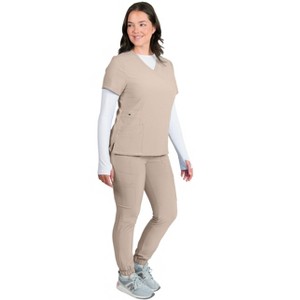 Medgear Women's 4-Way Stretch 12-Pocket Jogger Set - 1 of 4