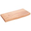 vidaXL Wall Shelf Light Brown 23.6 in.x11.8 in.x(0.8 in.-1.6 in.) Treated Solid Wood Oak - 2 of 4