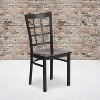 Emma and Oliver 2 Pack Window Back Metal Restaurant Chair - 2 of 4