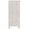 vidaXL Hamar White Sideboard - Solid Pinewood & MDF - Spacious with Two Shelves - Chic Whitewash Finish - Compliant with California Proposition 65 - 4 of 4