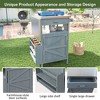 Whisen 40.5'' Outdoor Rolling Grill Cart & Kitchen Island with Stainless Steel Top, Solid Wood Cabinet, Drop Leaf - 3 of 4