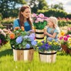 Tangkula Outdoor Wooden Planter Box Set of 3 w/ Drainage Holes for Flower Herb Shrub - 2 of 4