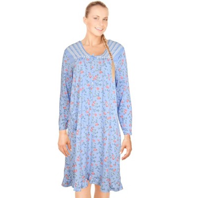 JEFFRICO Womens Long Sleeve Nightgowns Sleepwear Soft Pajama Dress Nightshirts