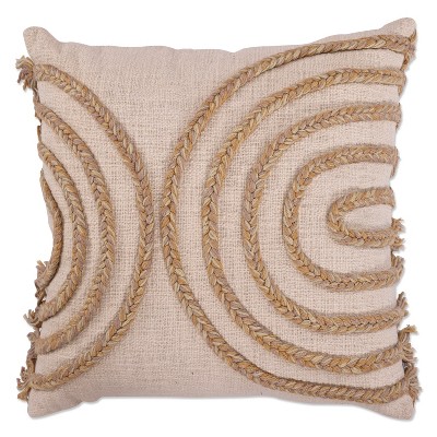 Benton Ivory Polyester 18 Square Decorative Throw Pillow 18X18