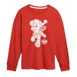 Boys' - Paw Patrol - Chase Christmas Bells Long Sleeve Graphic T-Shirt - 1 of 4