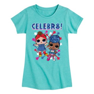 Girls' - LOL Surprise! - 4th of July Fitted Short Sleeve Graphic T-Shirt - 1 of 4