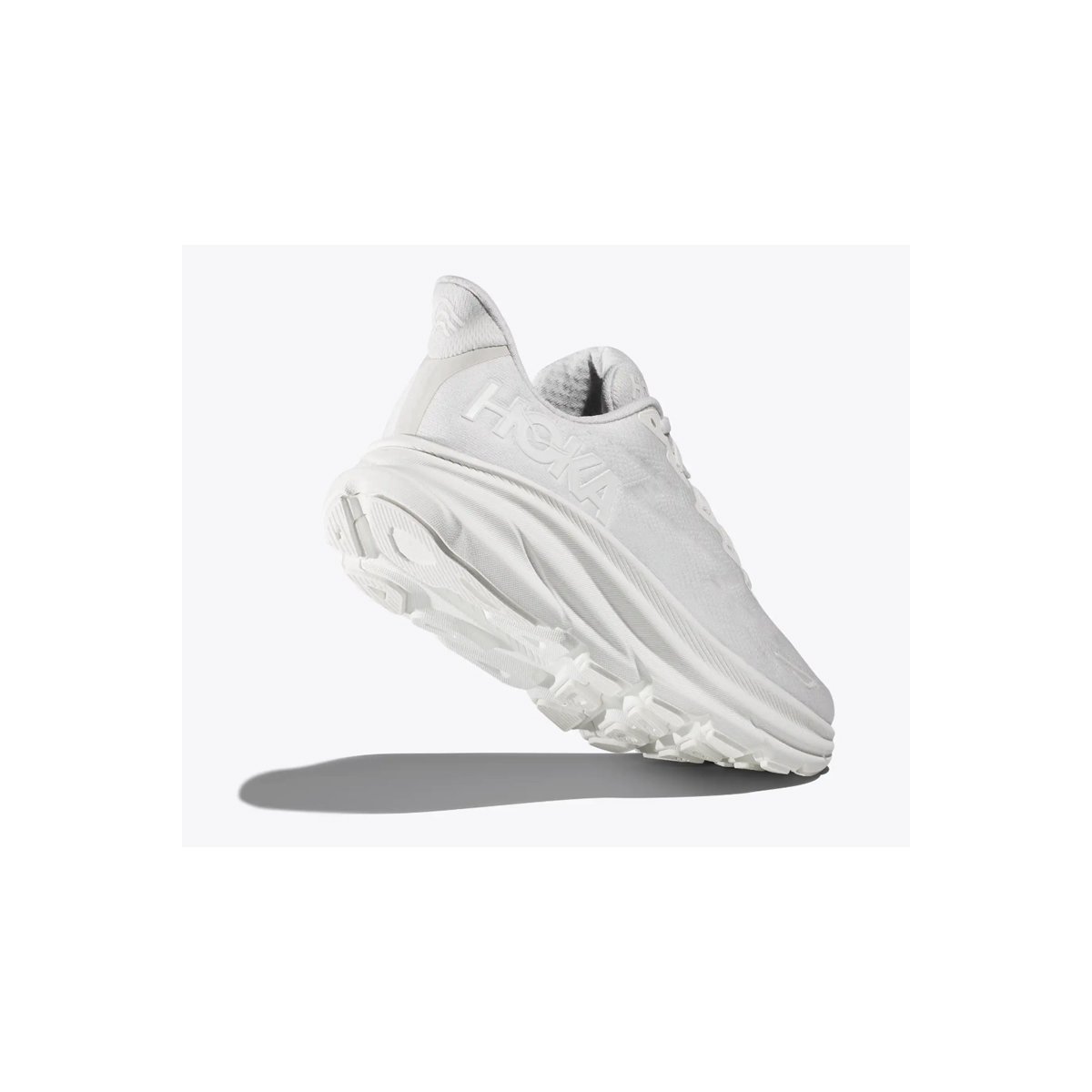 Мужские HOKA Men's Clifton 9 Sneaker Running Shoes White/White, Size 11 — фото 3