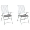 vidaXL Garden Chair Cushions 2 pcs Gray 19.7 inches x19.7 inches x1.2 inches - 4 of 4