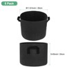 Unique Bargains Thickened Fabric Durable Handles Multipurpose Good Drainage Plant Grow Bags 5 Pcs - 3 of 4