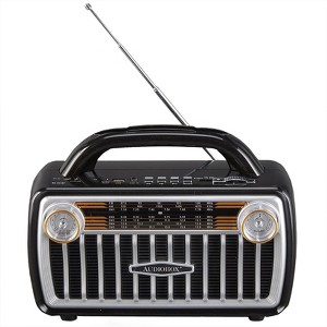 The Lakeside Collection 7-Band Bluetooth Retro Radios - Black - 1 of 3