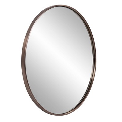 Copenhagen Sleek Brushed Brass Round Vanity Mirror