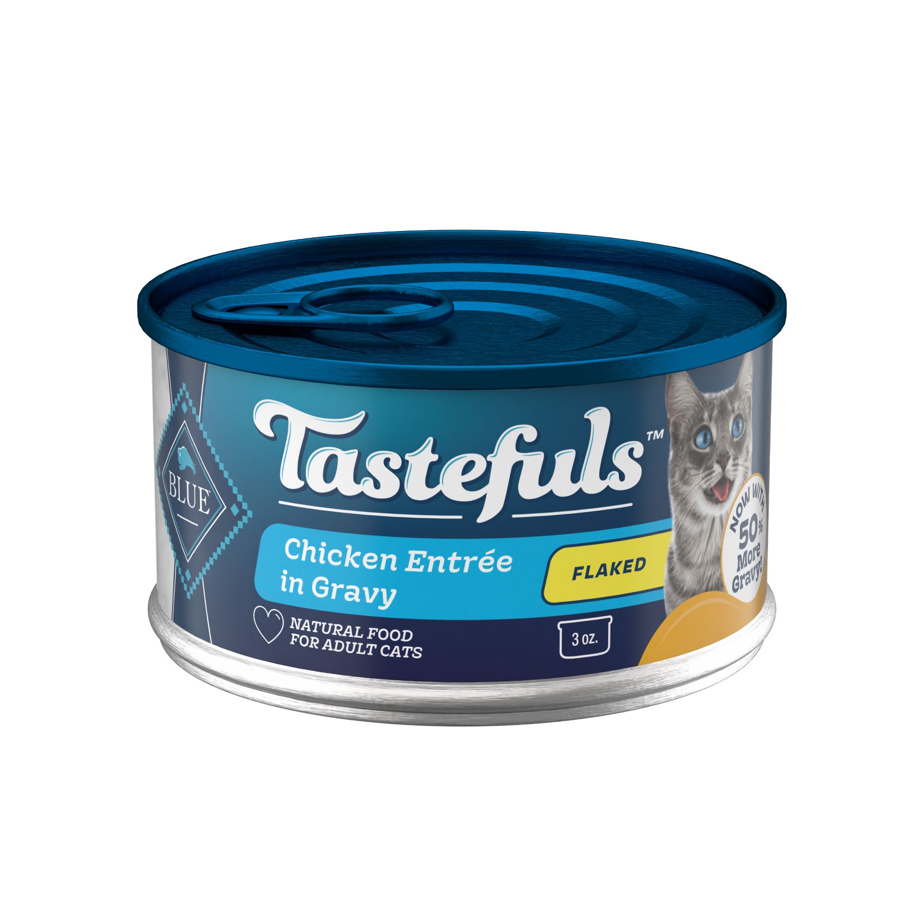 Blue Buffalo Tastefuls Adult Cat Chicken Entree in Gravy Flaked Wet Cat Food - 3oz