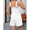 Women's Shorts Romper Casual Summer Jumpsuit With Side Pockets - 2 of 4