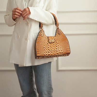 MKF Collection Tote Bag Faux Croc Embossed Vegan Leather, Ava | MKF Collection by Mia K - Green — фото 3