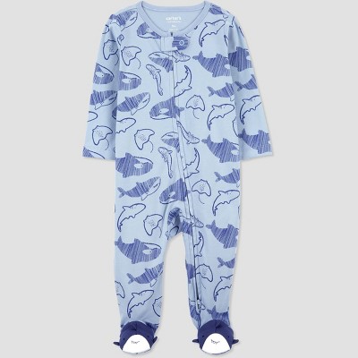 Carter's Just One You® Baby Boys' Sea Creatures Footed Pajama - Blue 3M
