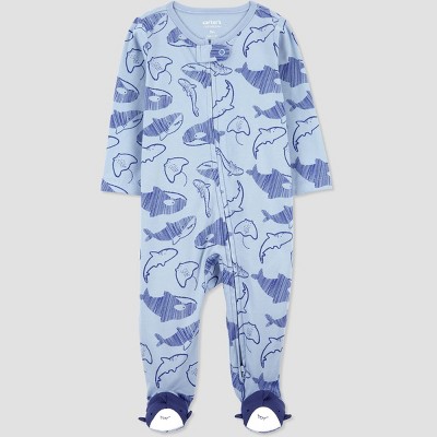 Image of Carter's Just One You® Baby Boys' Sea Creatures Footed Pajama - Blue Newborn
