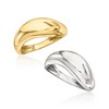 Ross-Simons Sterling Silver and 18kt Gold Over Sterling Jewelry Set: 2 Sculptural Rings - 4 of 4