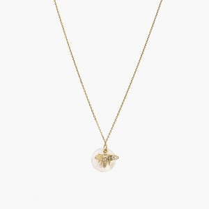 Bearfruit Jewelry Sterling Silver 18K Gold Plated Bee Pearl Necklace - 1 of 4
