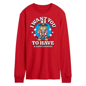 Men's - Garfield - Want You To Have A Happy Fourth Long Sleeve Graphic T-Shirt - 1 of 3