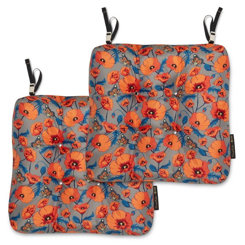2pk Frida Kahlo Patio Seat Cushions - Classic Accessories, 1 of 8