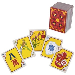 Slickblue Mahjong Playing Card Deck – 144 Cards with Rules, Portable Chinese Tile Game Alternative - 1 of 3