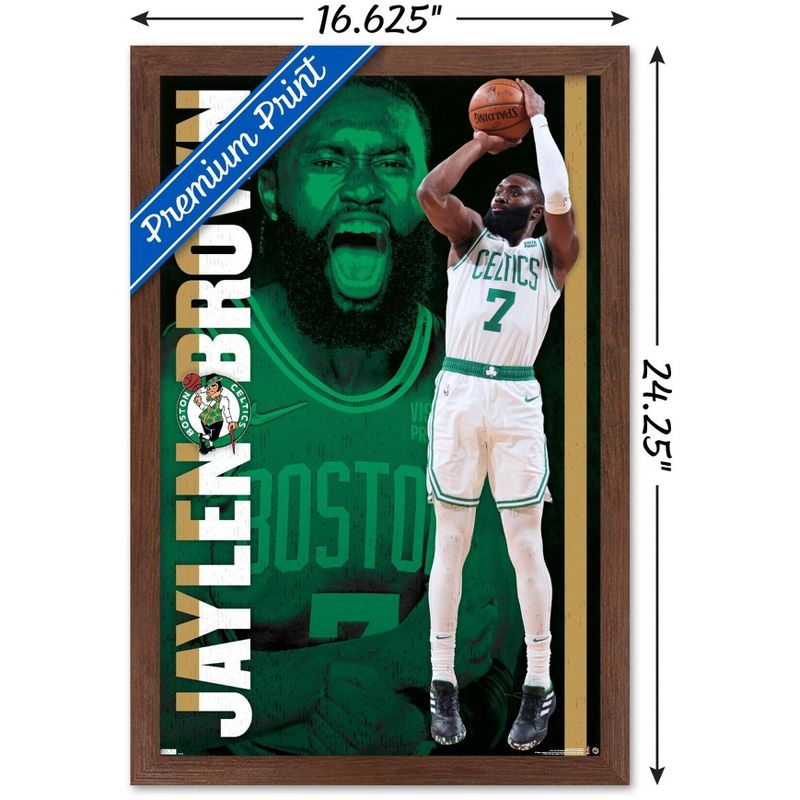 Trends International NBA Boston Celtics - Jaylen Brown 21 Framed Wall Poster Prints, 3 of 7