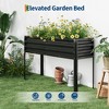 COZONY Raised Garden Bed with Legs — 50" Large Elevated Metal Planter Box for Vegetables, Flowers, Sturdy Outdoor Garden Bed for Backyard & Patio - 3 of 4