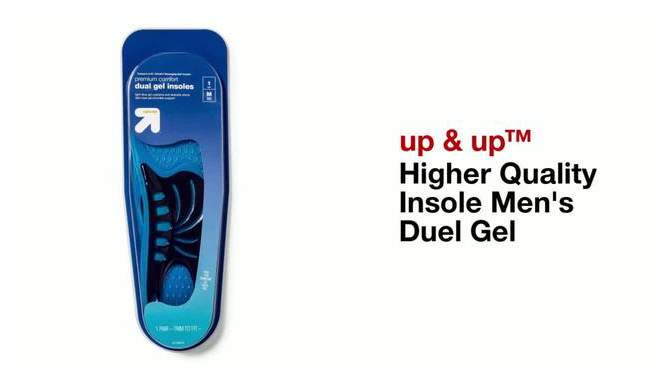 Premium Comfort Men&#39;s Dual Gel Insoles  - up &#38; up&#8482;, 2 of 5, play video