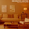 Luxrite E12 LED Filament Orange Light Bulb, 4.5W (40W Equivalent), Colored Glass Candelabra Bulb, UL Listed, E12 Base, Indoor Outdoor 4 Pack - 2 of 4