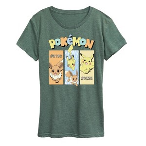 Women's - Pokémon - Pikachu and Eevee Pastel Short Sleeve Graphic T-Shirt - 1 of 4