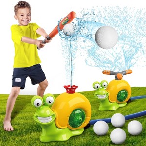 Vatos Water Sprinkler Baseball Toy for Outdoor Play, 2-in-1 Snail Summer Water Game for Boys Girls - 1 of 4