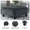 Signature Design by Ashley Contemporary Abinger Oversized Accent Ottoman Chenille Smoke - 3 of 4