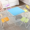 VECELO Kids Folding Activity Table & Chairs with Soft Padded Cushion, Foldable & Portable, Colorful - 2 of 4