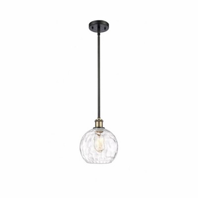 Athens Water Glass - 1 Light Mini Pendant In Industrial Style-10 Inches Tall and 8 Inches Wide