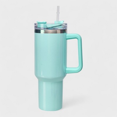 40oz Stainless Steel Insulated Tumbler with Handle and Straw Lid