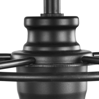 Chambers 10" Matte Black Farmhouse Mini-Pendant with Wire-Frame Shade