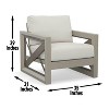 Christopher Knight Home Myra Outdoor Modern Powder Coated Aluminum Geometric Pattern Club Chair with Water Resistant Cushions - 4 of 4