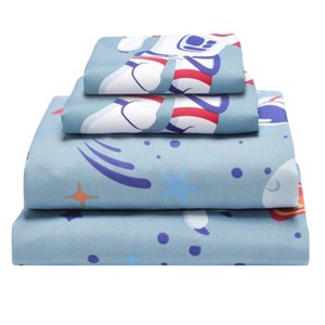 Everyday Kids Blast Off in Outer Space Full Size Bed Sheet Set 4-Piece Full Size Sheets Set Includes Flat Sheet, Fitted Sheet and 2 Pillowcases - 1 of 4