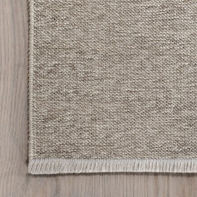 Kirby Cream Geometric Reversible Cotton Runner Rug