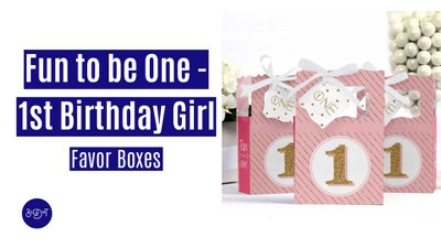 Great Choice Products First Birthday Balloons Boxes, One