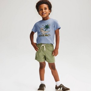Playera de niño pequeño manga corta con gráfico Dino Island - Cat & Jack™ Gris/Azul