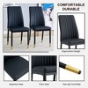 NicBex PU Dining Chairs Set of 4,Armless Kitchen Chair with High Back and White Legs for Dining Room,Kitchen - 4 of 4