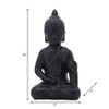 Sagebrook Home 10" Ceramic Buddha Sculpture - Contemporary Black Seated Buddha Statue - Decorative Table Accent For Home, Office, Yoga Studio. Gift - 3 of 4