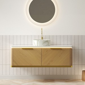 GDFStudio Alejandro Modern Bathroom Vanity with Sintered Stone Countertop and Ceramic Vessel Sink - 1 of 4